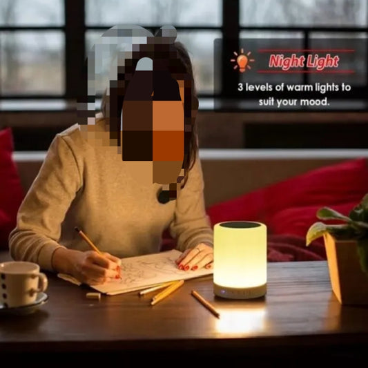 Portable Touch Lamp Bluetooth Speaker | Smart Touch Night Light Desk Lamp Color Changing